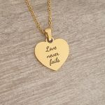 Amore Personalized Necklace Gold Stainless Steel Size: 20MM On 45CM Chain Ready In 3 Days