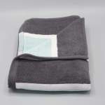 Velour Stripe Beach Towel - Steel Grey Water Green