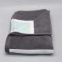 Velour Stripe Beach Towel - Steel Grey / Water Green