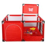 Baby Playpen - Square Red
