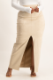 Ester Suede Maxi Skirt - Ivory - L