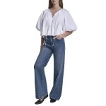 Short Sleeve Bubble Top -white
