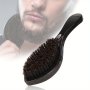 Men's Professional Beard & Mustache Styling Brush - Durable Abs Plastic Nylon Bristles For All Hair Types