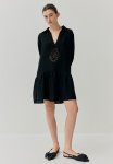 Lace-detail Dress - Black