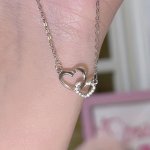Simple Style Alloy Heart Necklace Minimalist Romantic Necklace Valentine's Day Gift
