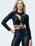 Surprise Crop Top - Black - Small