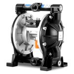 Air-operated Diaphragm Pump Pneumatic Dual Waste Oil Transfer Pump Ptfe Diaphragm By Aluminum Alloy 1 2" Fluid Inlet & Outlet 1