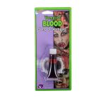 Fake Vampire Blood - With Fake Teeth - Red & White - 4 Pack