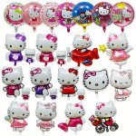 Hello Kitty Foil Balloons Set - Character Party Decorations Durable Plastic Multi-pack For Birthday Celebrations No Power Needed