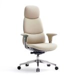 Luxury High-back Leather Executive Office Chair With Wingback Design