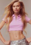 Zip-top Cropped Top - Light Pink