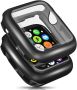 Silver Black Soft Gel Case & Screen Protector For Apple Watch 38MM