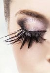 Black Feather Eyelashes