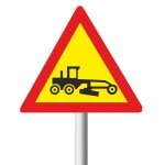 Grader Working Temporary Road Sign TW337
