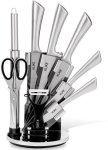 1 Piece Stainless Steel Peeling Cleaver Chefs Bread Utility Paring 9 Piece Knife Set With Stand