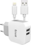 Snug 2 Port 3.4AMP Charger With Mfi Cable - White