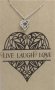 Crcs -stainless Steel Necklace On Card-live Laugh & Love