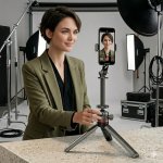 Handheld Mobile Phone Head Stabiliser And Selfie Stick Tripod