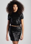 Sissy Boy What I Want: Short Sleeve High Neck Top - Black
