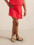 Aria Girls Scalloped Skort - 10-12 Yrs Claire Red