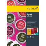 6-UP A4 80MM Round W118 White Inkjet-laser Printable Labels 100S
