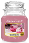 Plum Yankee Candle Sweet Sake Medium Jar Retail Box No