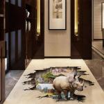 4AKID 3D Rhino Wall Decal Sticker