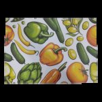 Disposable Placemats Colour Veggies 24 Piece
