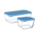 Snowbox 2 Piece Storage Container Set Clear