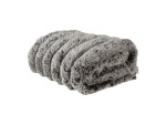 Furrow Faux Fur Throw Wolf