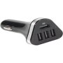 Ultralink Ultra Link Quad Port Combo USB Car Charger Black & Silver