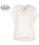 Rosebud Primrose Elastic Sleeve Top - White L