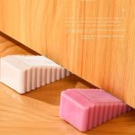 Easy-install Windproof Silicone Door Stopper - Anti-slam Secure Grip With Sleek Polished Finish For Home Safety