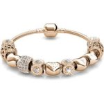 DESTINY Ava Charm Bracelet With Swarovski Crystals - Rose Gold