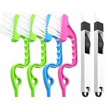 Crevice Gap Cleaning Brush Tool 6PCS Hand-held Groove Gap Cleaning Tools 2 In 1 Dustpan Cleaning Brushes Shutter Door Window Tra