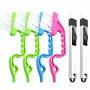 Crevice Gap Cleaning Brush Tool 6PCS Hand-held Groove Gap Cleaning Tools 2 In 1 Dustpan Cleaning Brushes Shutter Door Window Track Kitchen Cleaning