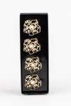 Goldair Gold Flower Diamond Napkin Ring Set 4