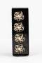 Goldair Gold Flower Diamond Napkin Ring Set / 4