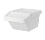 Recycling Bin With Lid White 60L