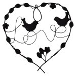 Black Heart Wall Fixture Steel 34 X 31CM