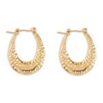 Goldair Gold Plated Oval Pimple Earrings