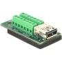 65562 Cable Gender Changer USB 3.0 / 3.1 Pd A Black Green Silver Adapter Female Terminal Block 14 Pin