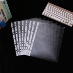 Pack Of 10 A4 Clear Plastic Punch Pocket