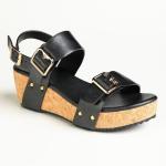 Cork Wedge - Black - 8