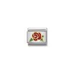 Composable Classic Link Red Rose With Enamel