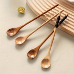 Japanese Style Wooden Spoons With Honey Coffee And Dessert Serving Functions - Wooden Kitchen Utensils