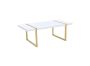 Wood Dining Table With Metal Legs -white