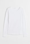 Ribbed Jersey Top - White