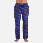 Mens Lounge Pants - Blue Cheetah - XL 40-42