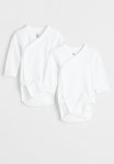 2-PACK Long-sleeved Bodysuits - White